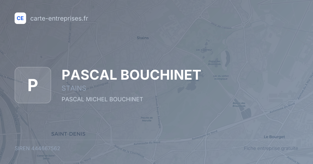 PASCAL BOUCHINET — 444667562 — fiche entreprise
