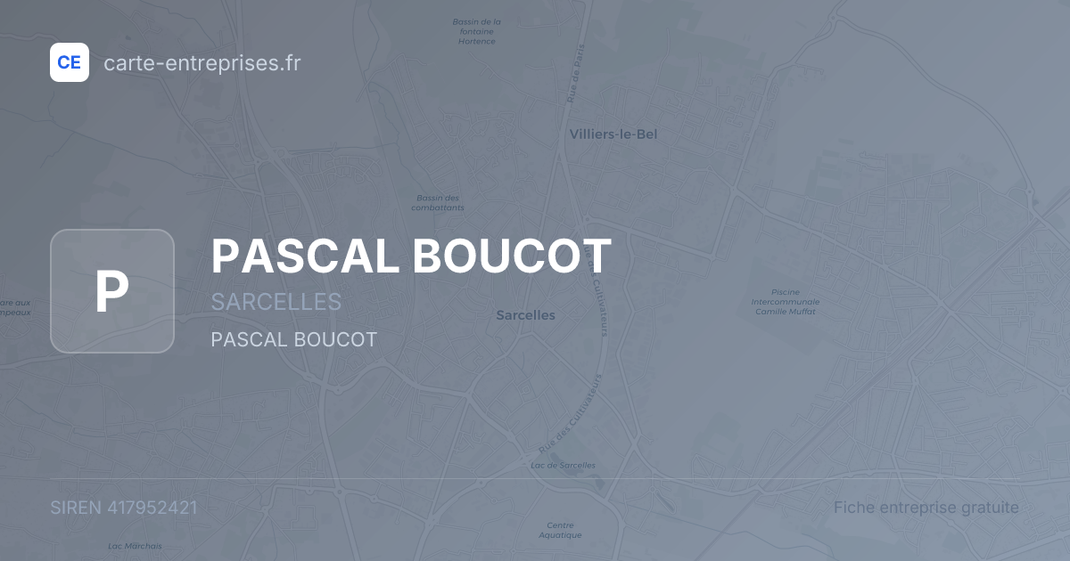 PASCAL BOUCOT — 417952421 — fiche entreprise