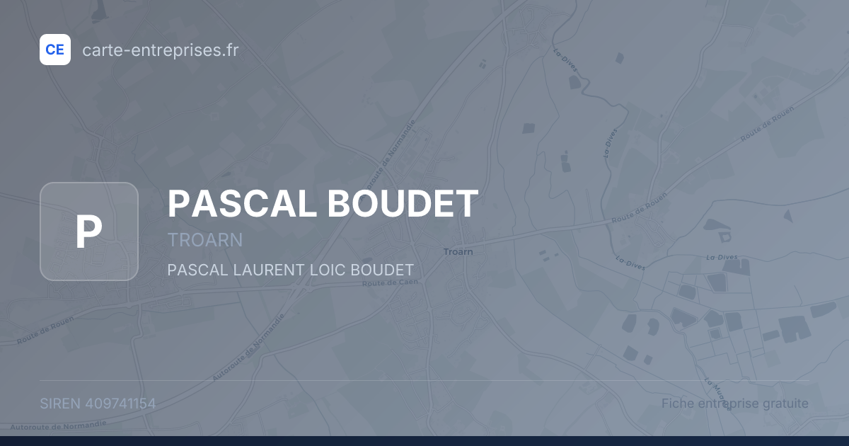 PASCAL BOUDET — 409741154 — fiche entreprise