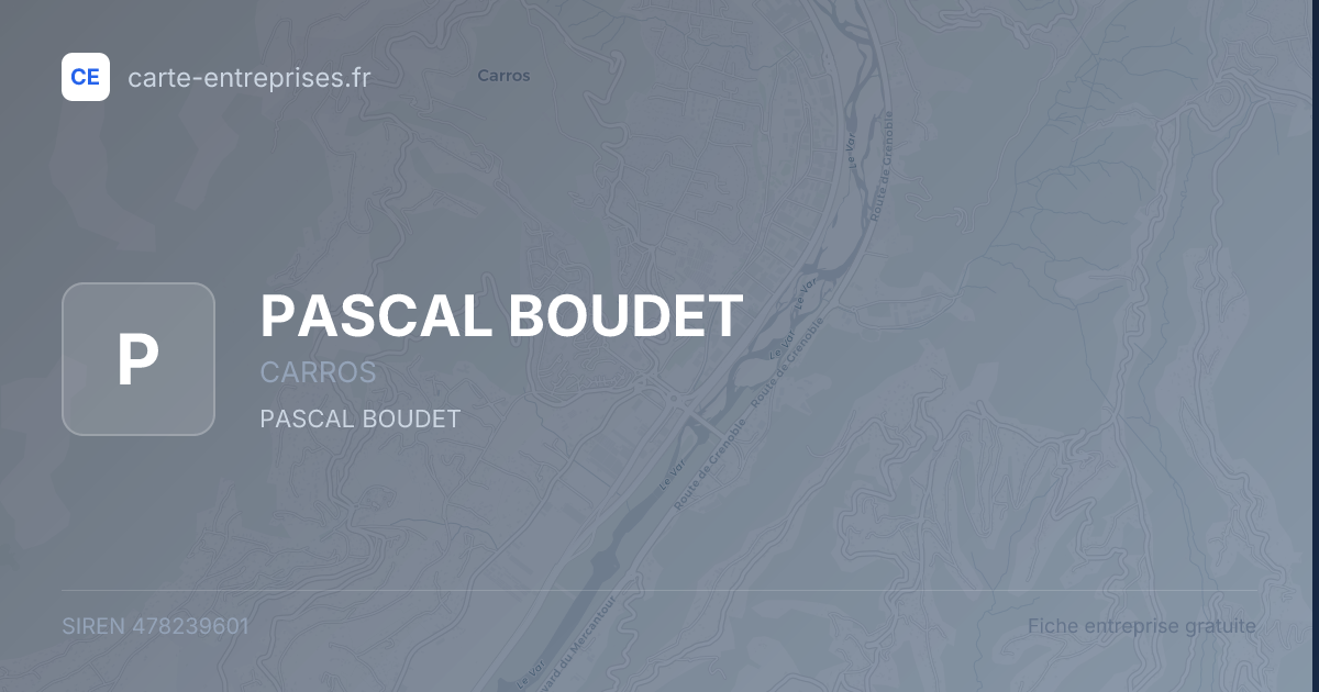 PASCAL BOUDET — 478239601 — fiche entreprise