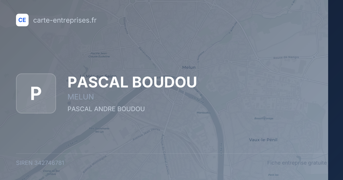 PASCAL BOUDOU — 342746781 — fiche entreprise