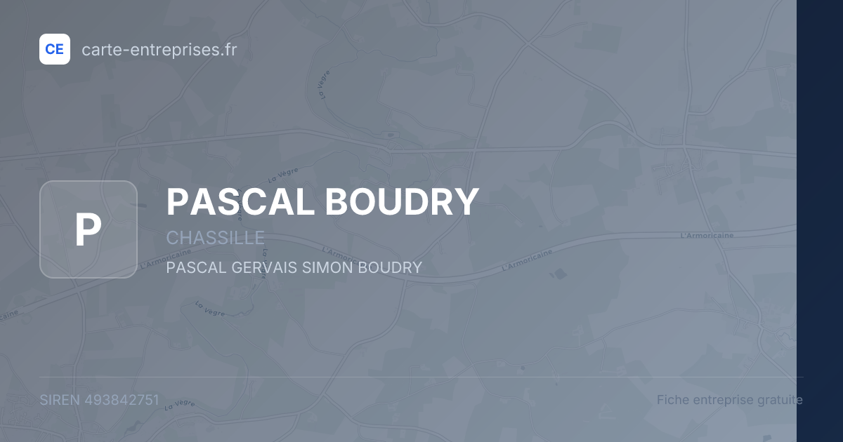 PASCAL BOUDRY — 493842751 — fiche entreprise
