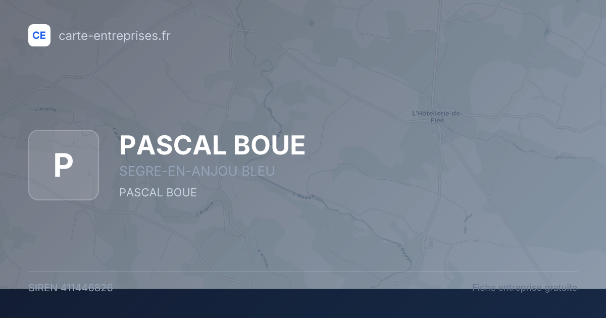 PASCAL BOUE — 411446826 — fiche entreprise