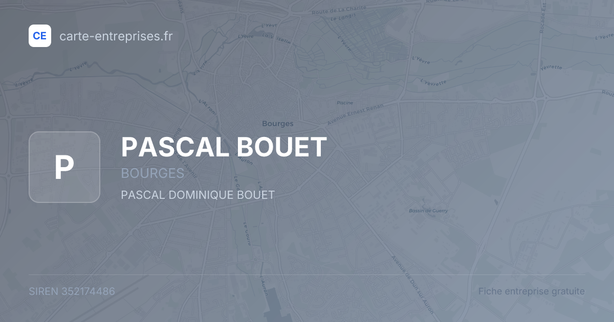 PASCAL BOUET — 352174486 — fiche entreprise