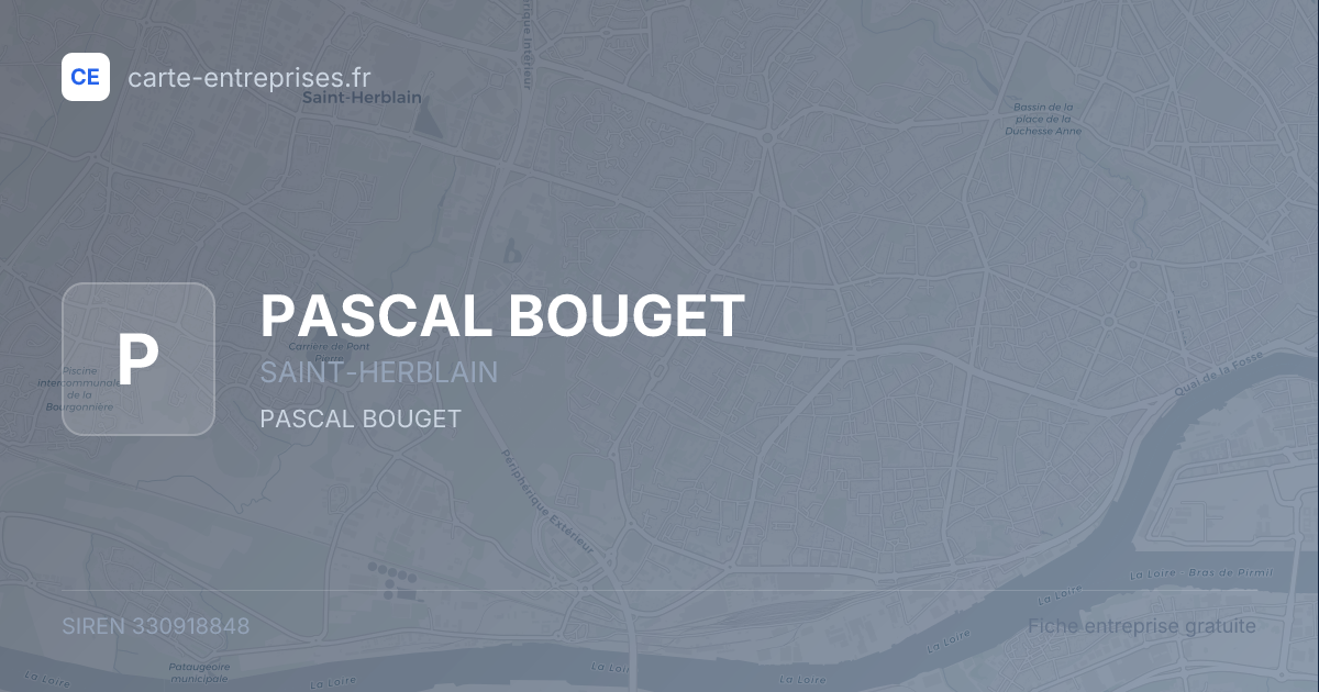 PASCAL BOUGET — 330918848 — fiche entreprise