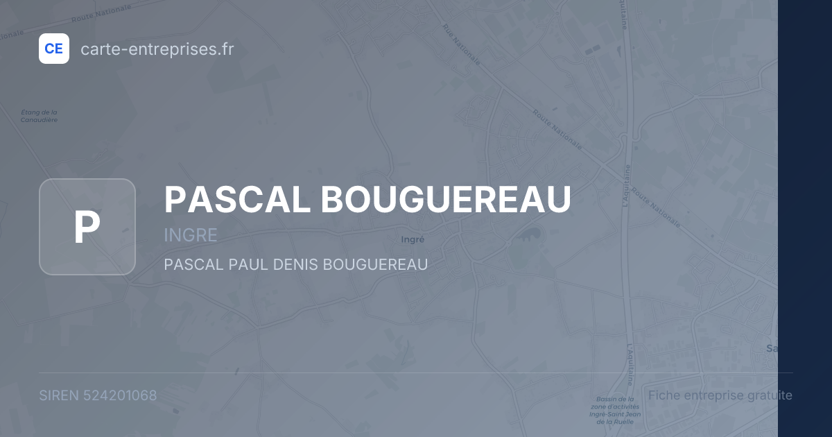 PASCAL BOUGUEREAU — 524201068 — fiche entreprise