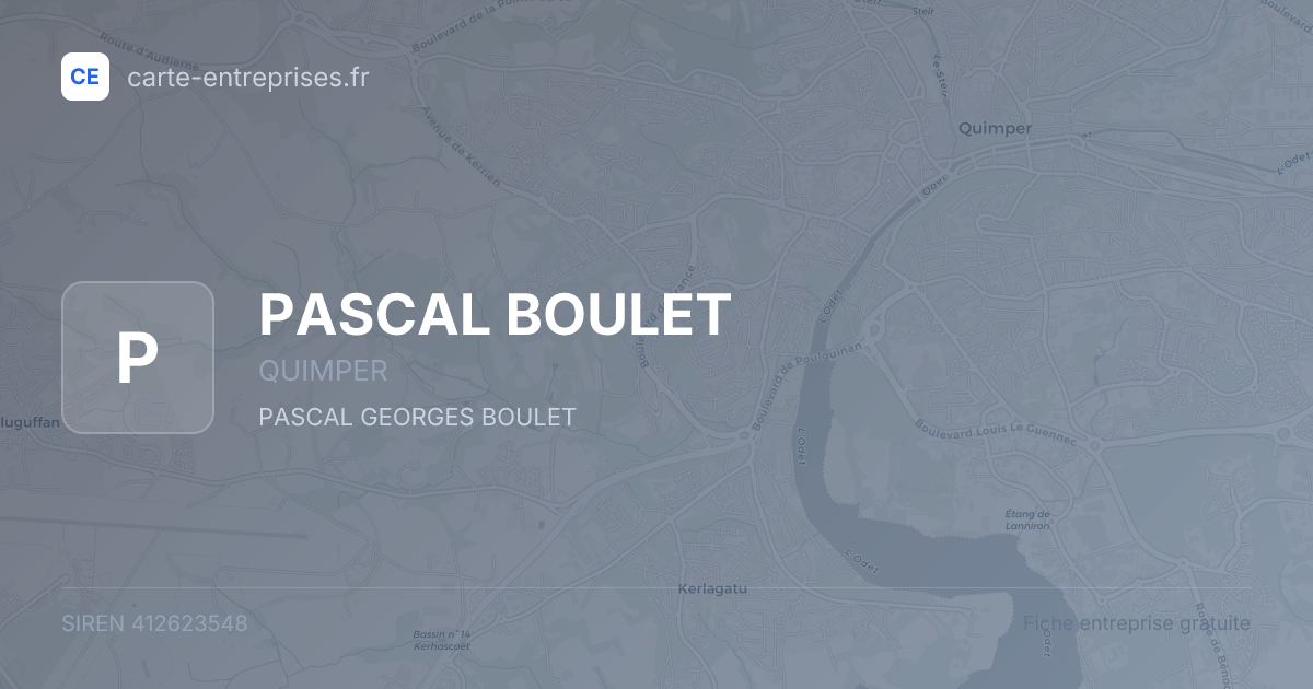 PASCAL BOULET — 412623548 — fiche entreprise