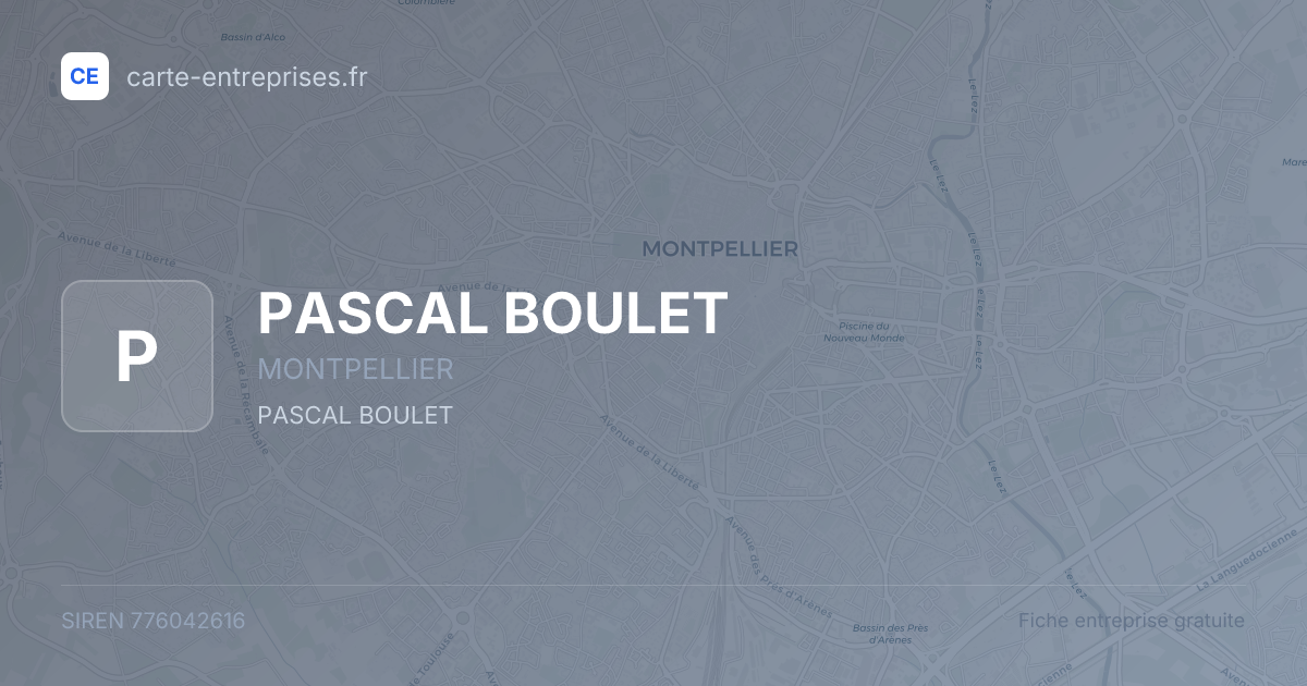 PASCAL BOULET — 776042616 — fiche entreprise