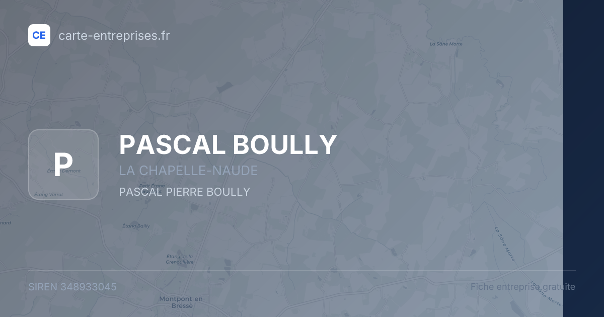 PASCAL BOULLY — 348933045 — fiche entreprise