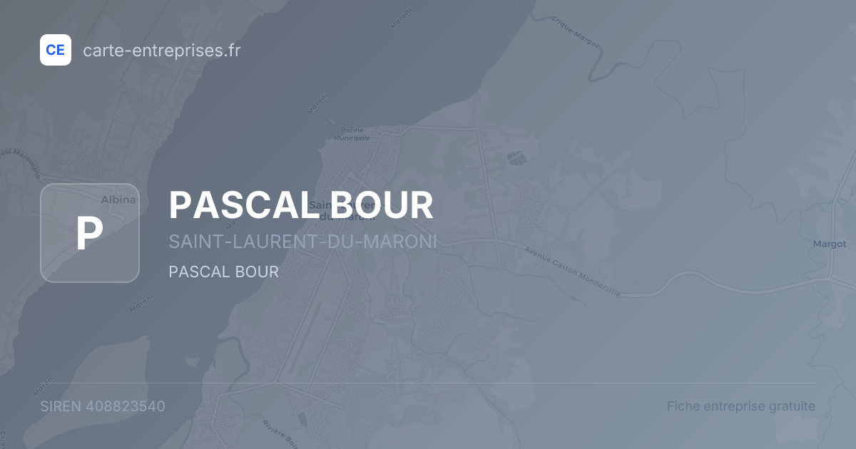 PASCAL BOUR — 408823540 — fiche entreprise