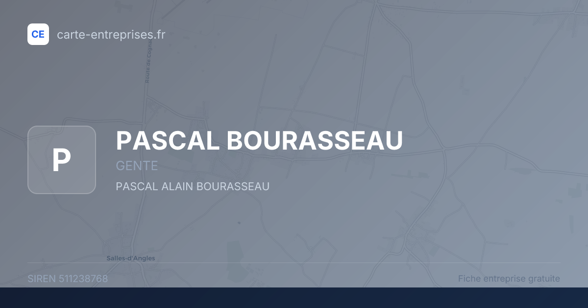 PASCAL BOURASSEAU — 511238768 — fiche entreprise