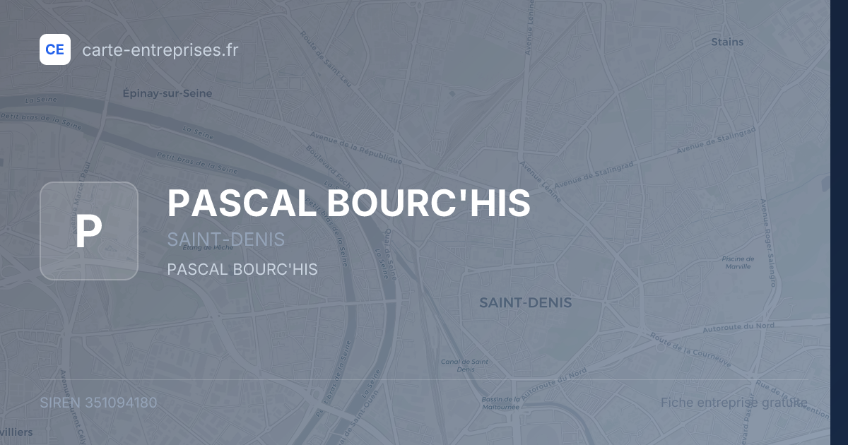 PASCAL BOURC'HIS — 351094180 — fiche entreprise
