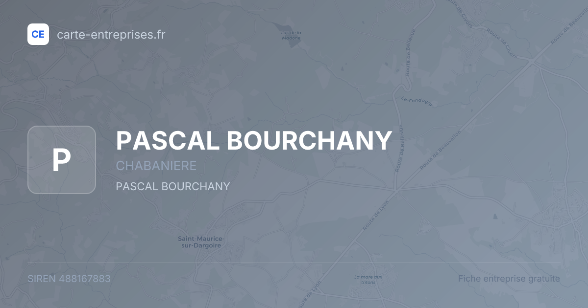 PASCAL BOURCHANY — 488167883 — fiche entreprise