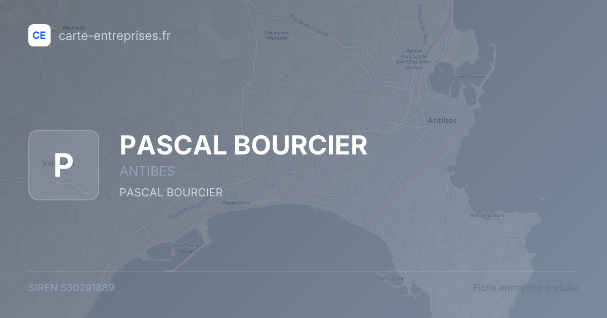 PASCAL BOURCIER — 530291889 — fiche entreprise