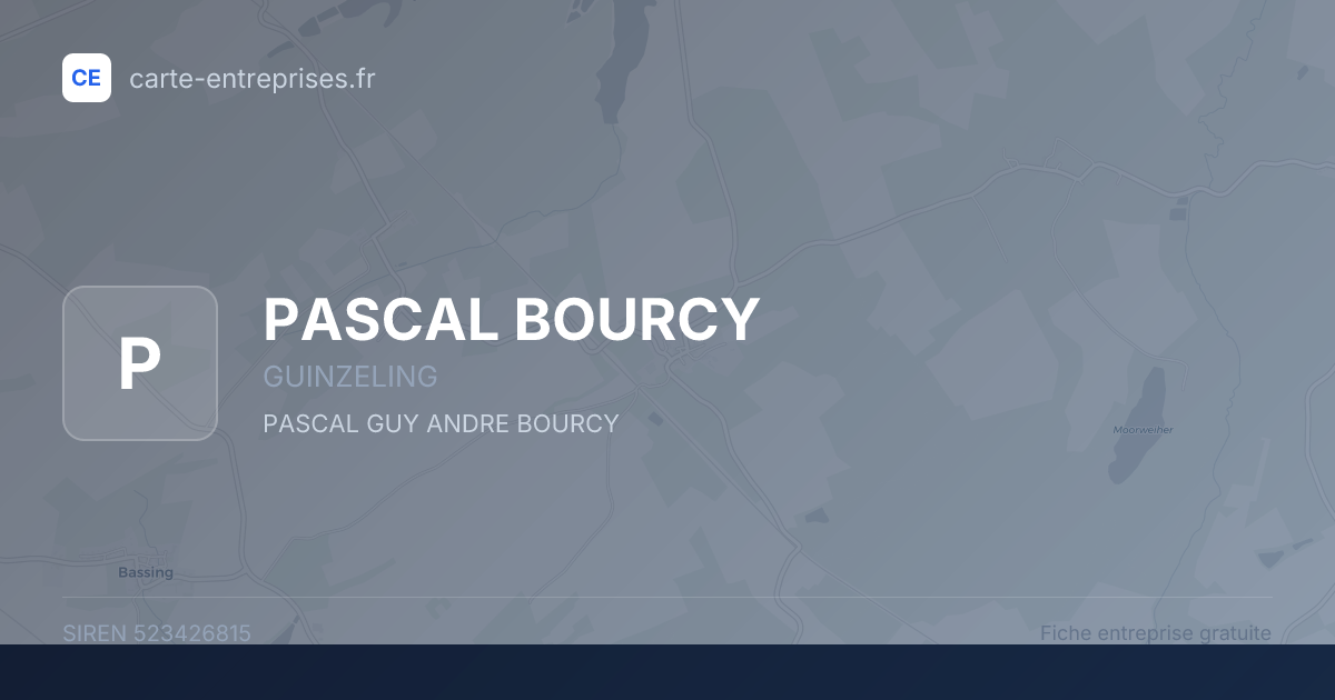 PASCAL BOURCY — 523426815 — fiche entreprise