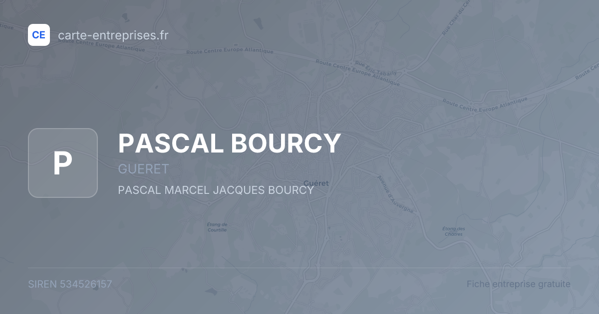 PASCAL BOURCY — 534526157 — fiche entreprise