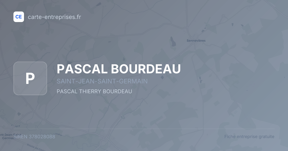 PASCAL BOURDEAU — 378028088 — fiche entreprise