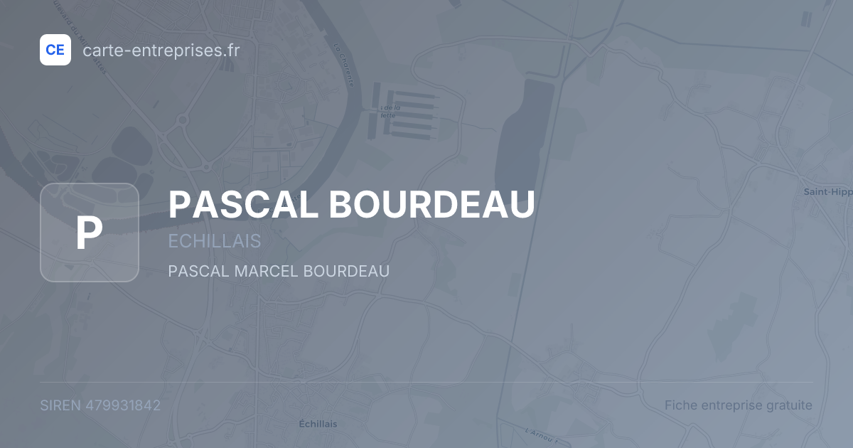 PASCAL BOURDEAU — 479931842 — fiche entreprise