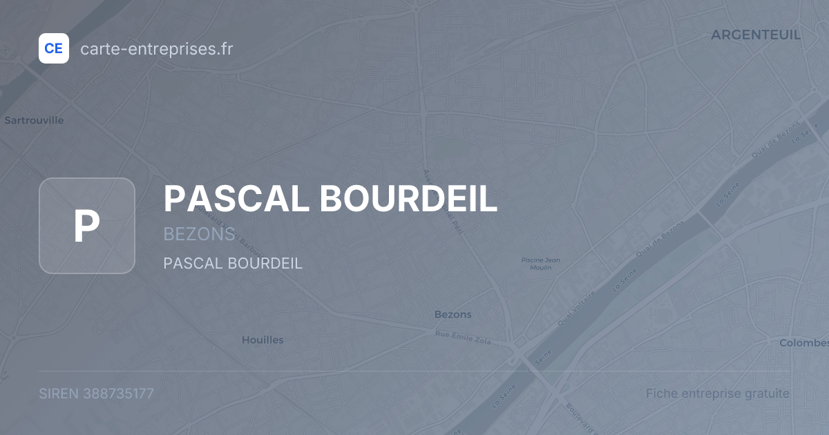 PASCAL BOURDEIL — 388735177 — fiche entreprise