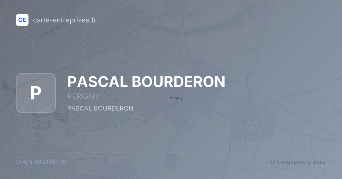 PASCAL BOURDERON — 490896420 — fiche entreprise