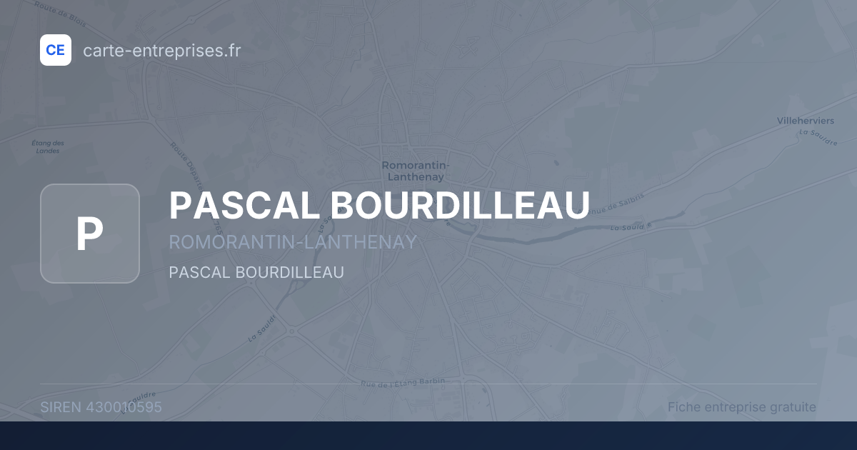 PASCAL BOURDILLEAU — 430010595 — fiche entreprise