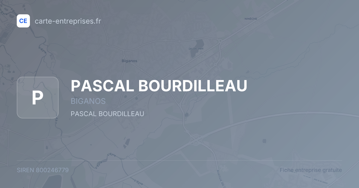 PASCAL BOURDILLEAU — 800246779 — fiche entreprise