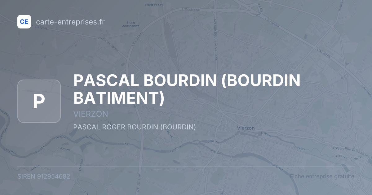 PASCAL BOURDIN (BOURDIN BATIMENT) — 912954682 — fiche entreprise