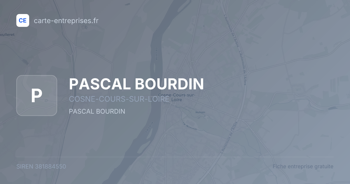 PASCAL BOURDIN — 381884550 — fiche entreprise