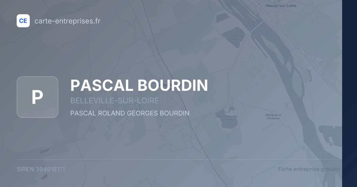 PASCAL BOURDIN — 394918171 — fiche entreprise
