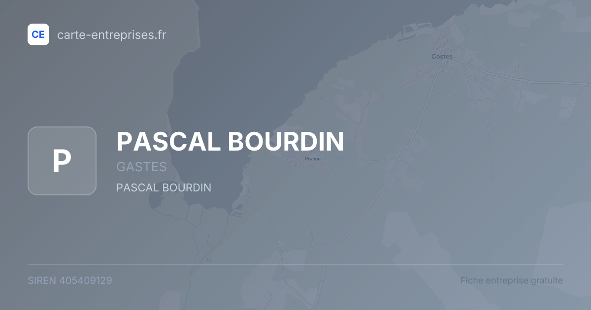 PASCAL BOURDIN — 405409129 — fiche entreprise