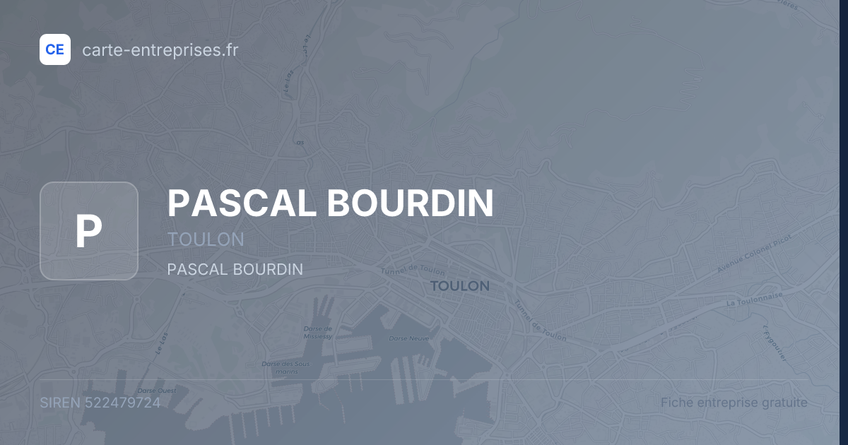 PASCAL BOURDIN — 522479724 — fiche entreprise