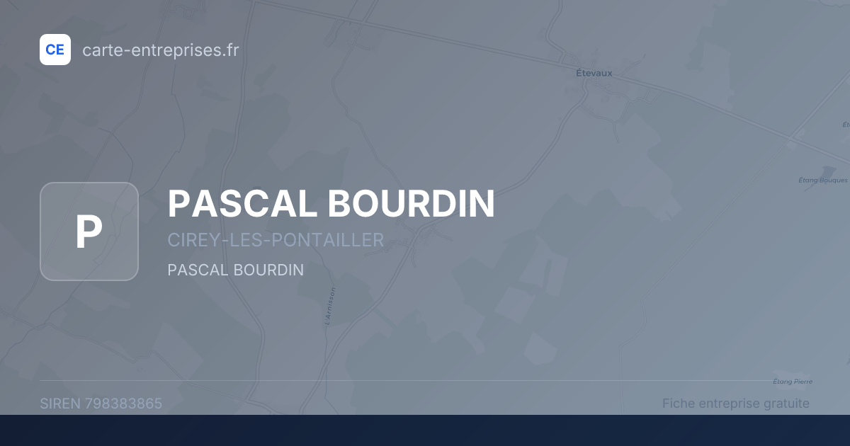 PASCAL BOURDIN — 798383865 — fiche entreprise