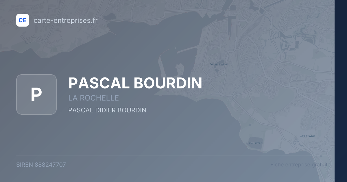PASCAL BOURDIN — 888247707 — fiche entreprise