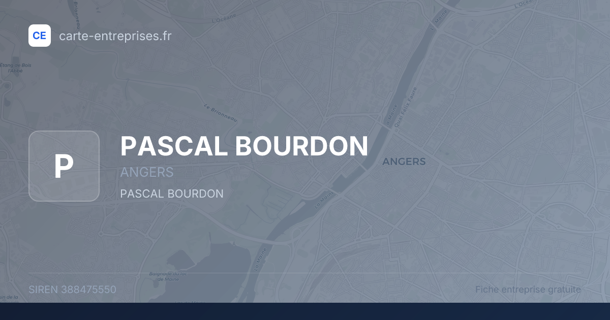PASCAL BOURDON — 388475550 — fiche entreprise