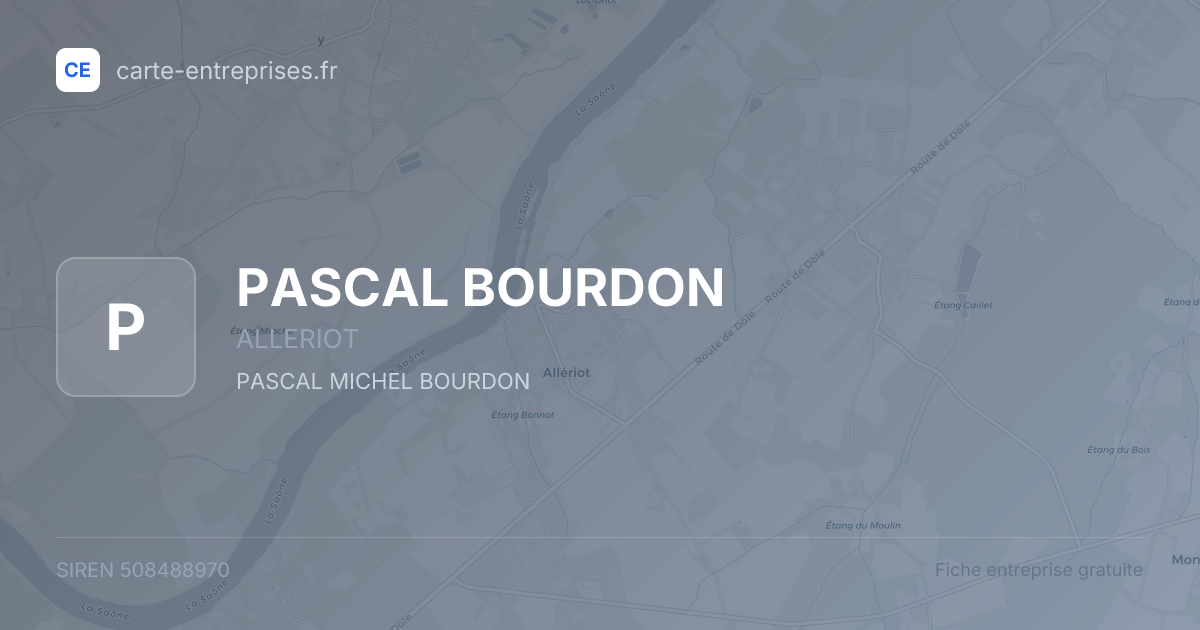 PASCAL BOURDON — 508488970 — fiche entreprise