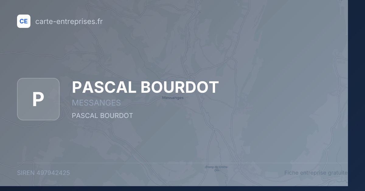 PASCAL BOURDOT — 497942425 — fiche entreprise