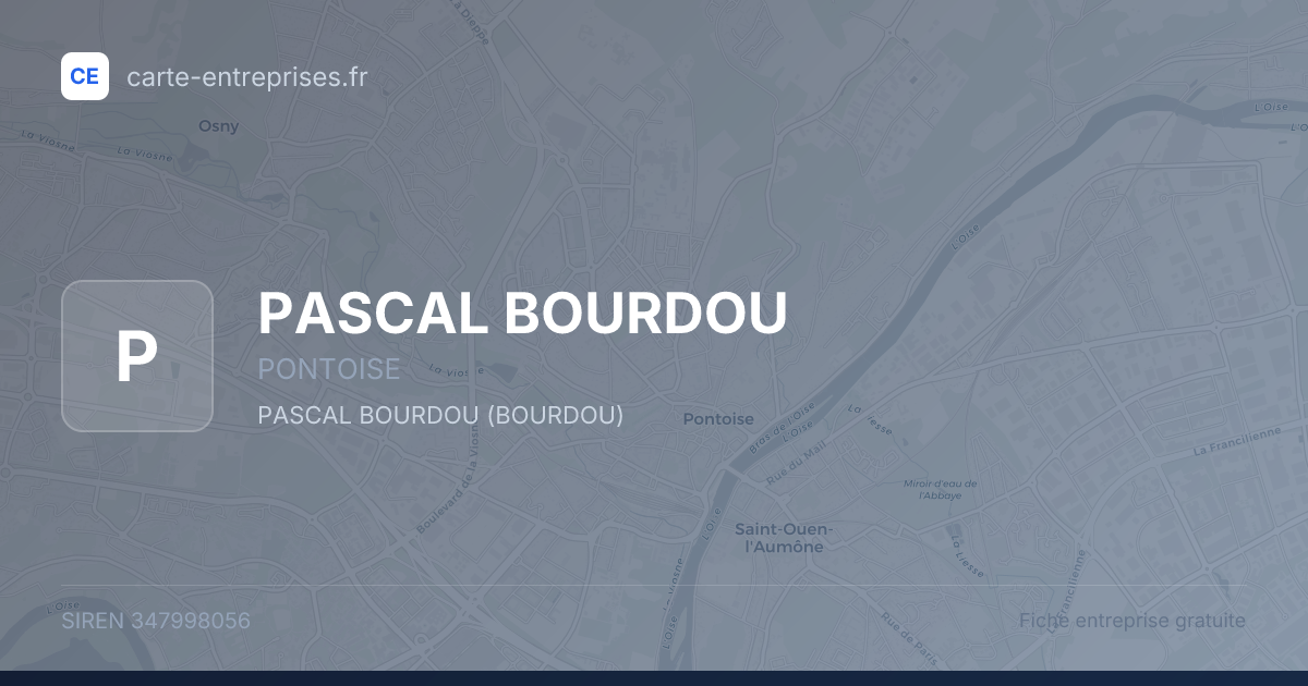 PASCAL BOURDOU — 347998056 — fiche entreprise