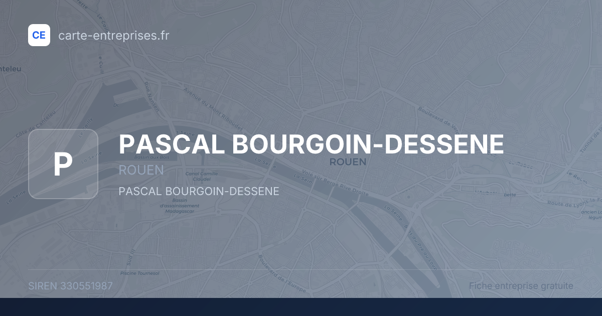 PASCAL BOURGOIN-DESSENE — 330551987 — fiche entreprise