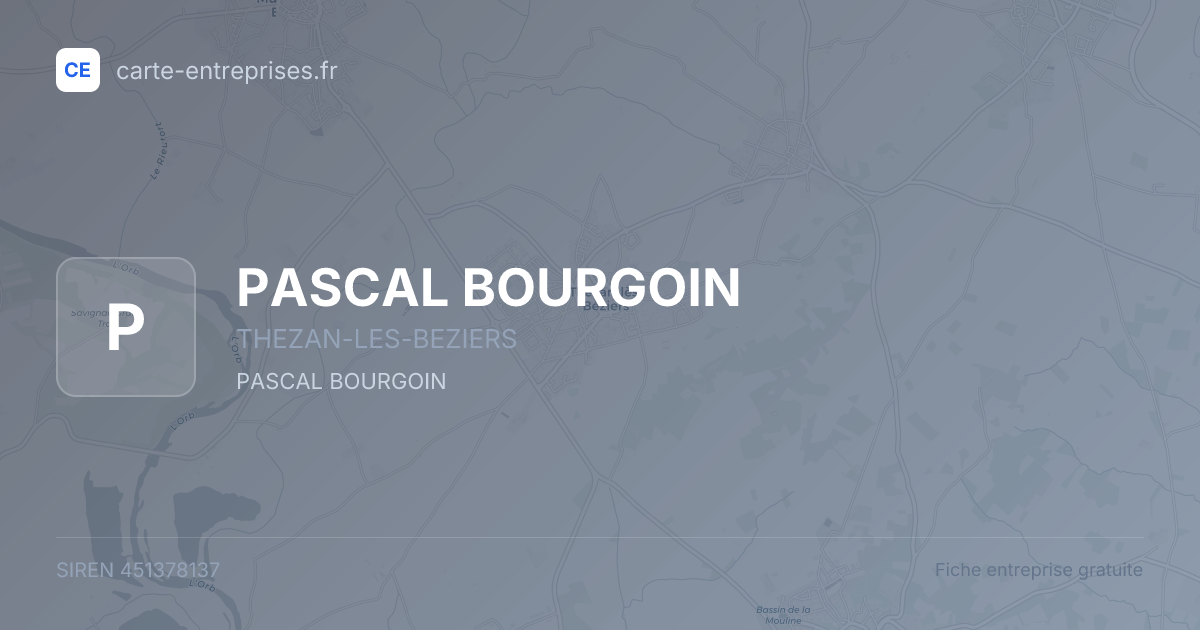 PASCAL BOURGOIN — 451378137 — fiche entreprise