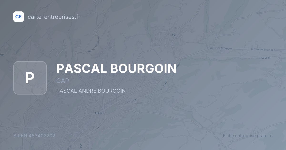 PASCAL BOURGOIN — 483402202 — fiche entreprise