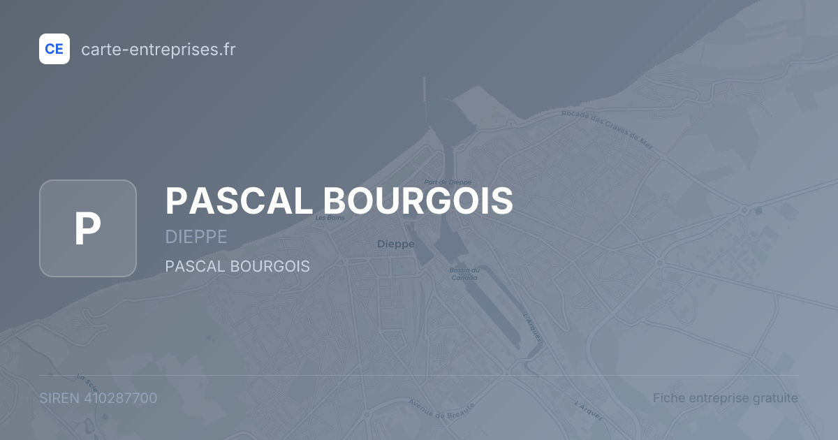 PASCAL BOURGOIS — 410287700 — fiche entreprise