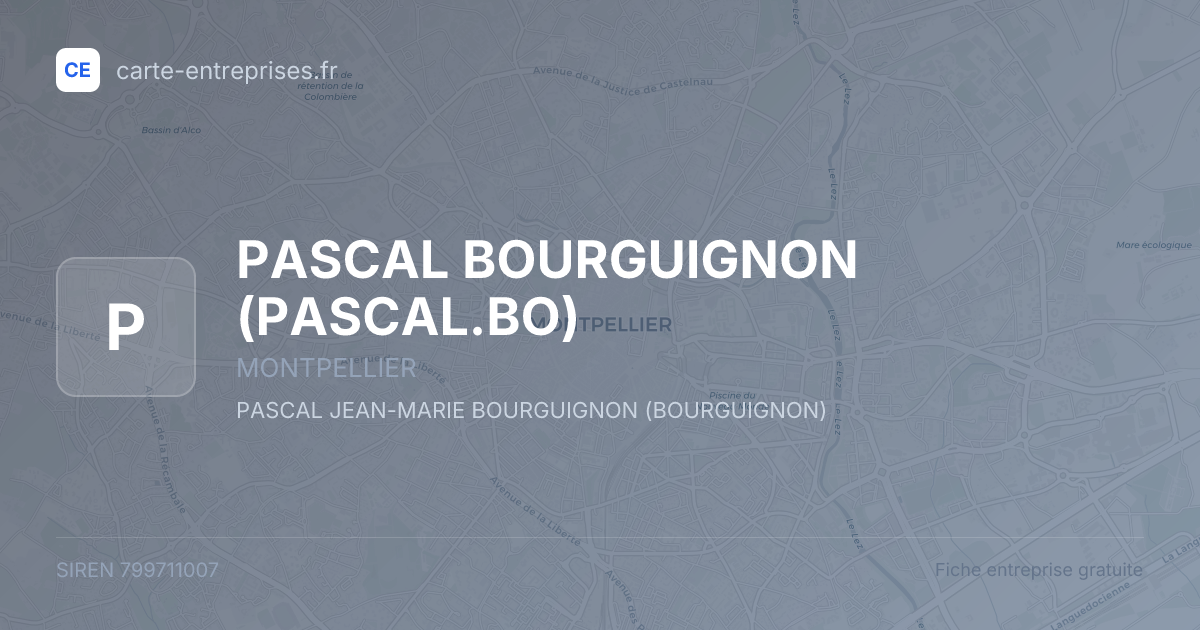 PASCAL BOURGUIGNON (PASCAL.BO) — 799711007 — fiche entreprise