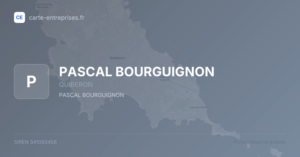 PASCAL BOURGUIGNON — 341093458 — fiche entreprise