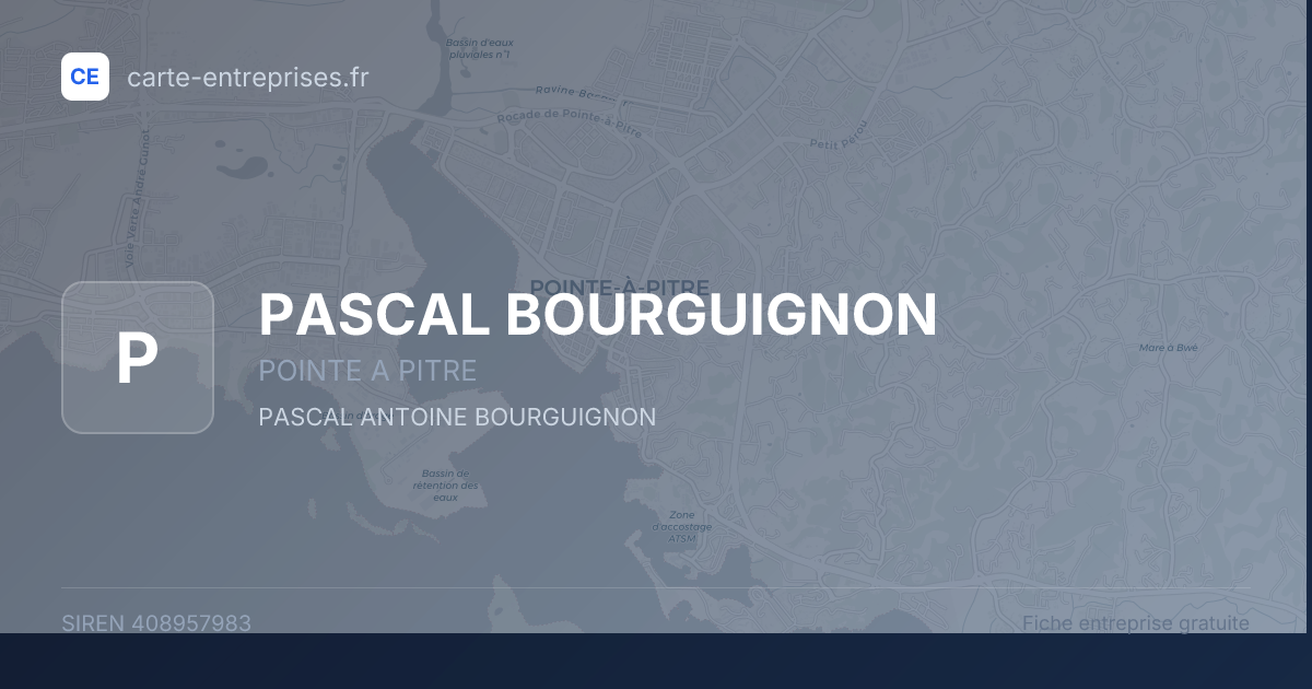 PASCAL BOURGUIGNON — 408957983 — fiche entreprise