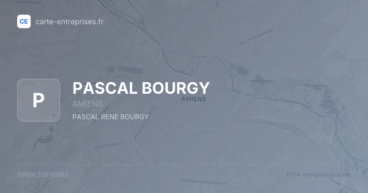 PASCAL BOURGY — 338110968 — fiche entreprise