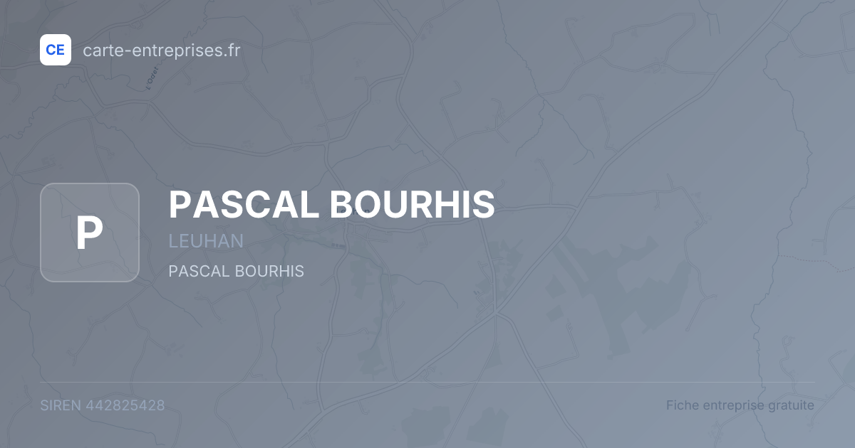 PASCAL BOURHIS — 442825428 — fiche entreprise