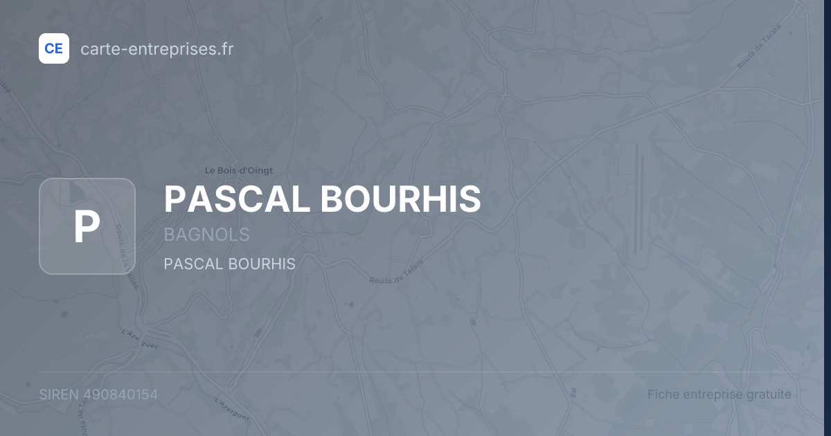 PASCAL BOURHIS — 490840154 — fiche entreprise
