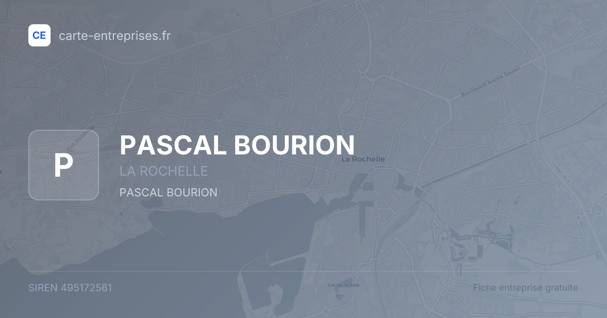 PASCAL BOURION — 495172561 — fiche entreprise