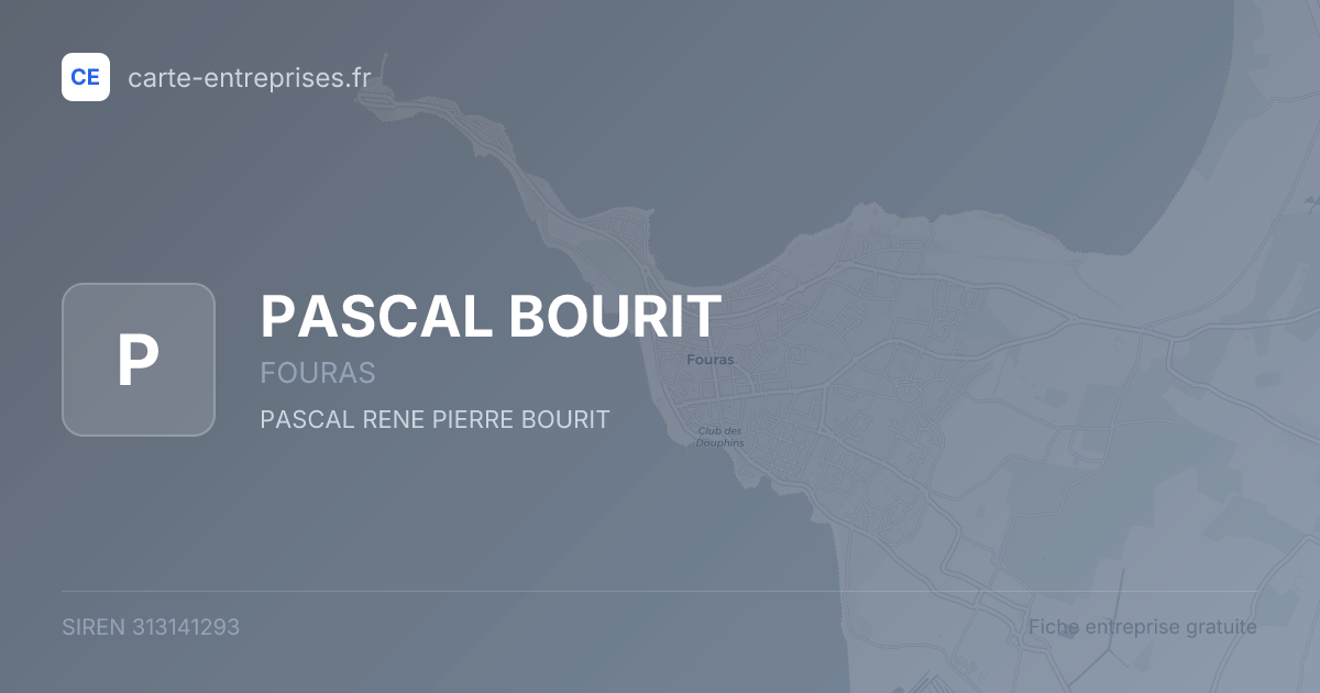 PASCAL BOURIT — 313141293 — fiche entreprise