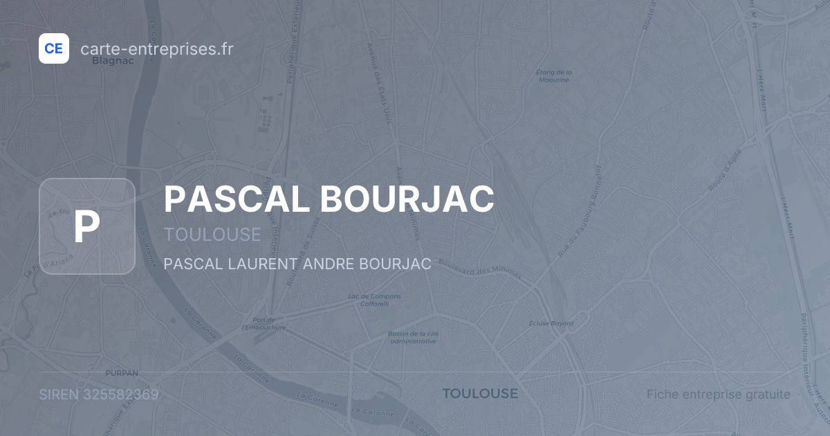 PASCAL BOURJAC — 325582369 — fiche entreprise